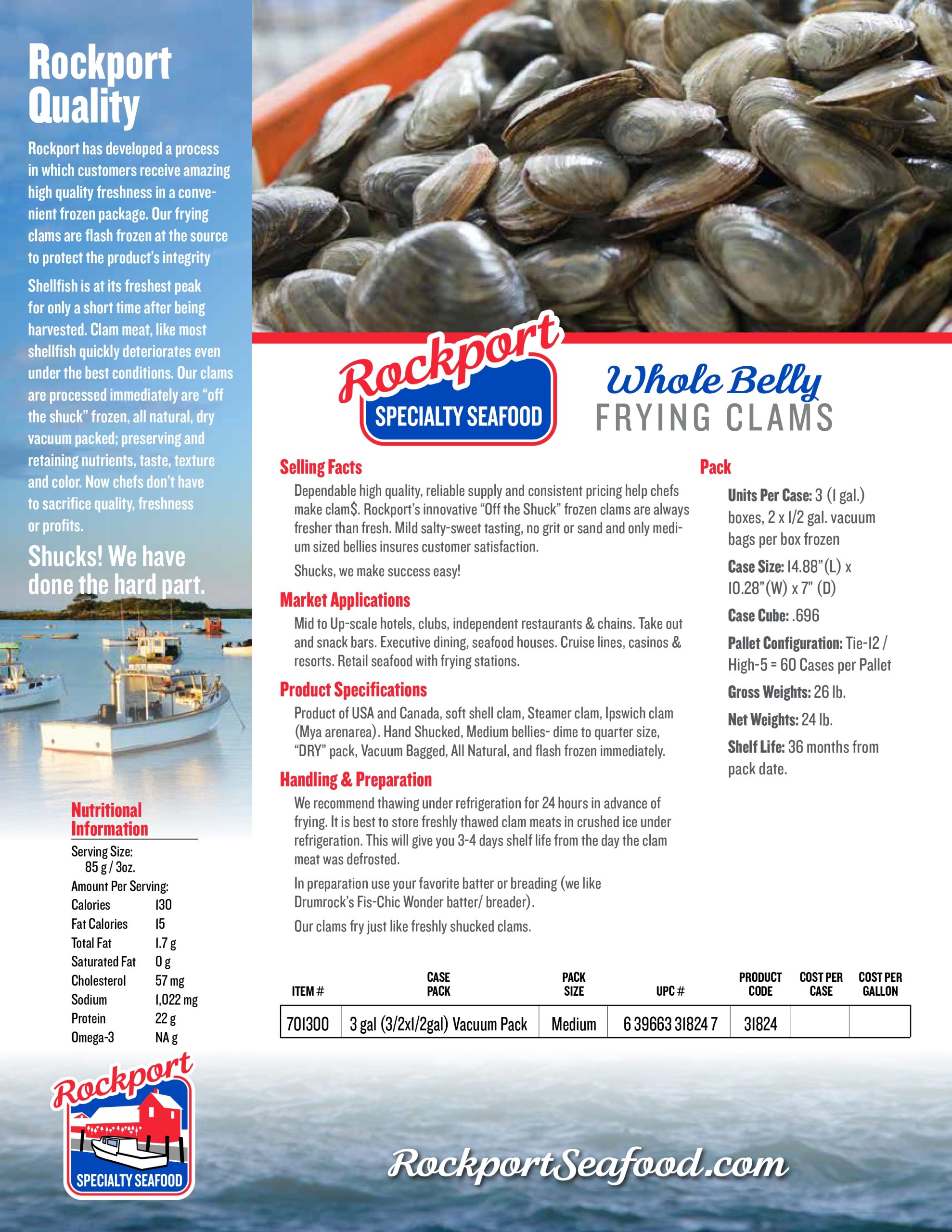 Clams – Rockport Whole Belly